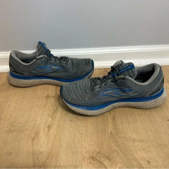 Brooks Glycerin 19 Gray Blue Athletic Running Shoes Sneakers Men’s Size 10 - Picture 5 of 8